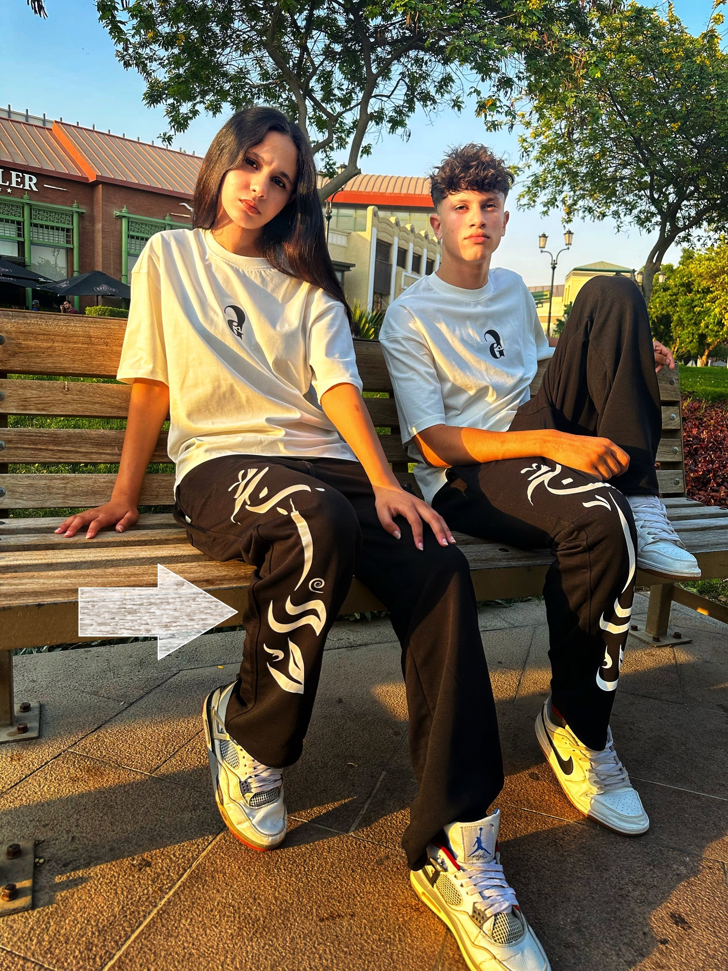 Black Eagle Cotton Pants - بنطالون