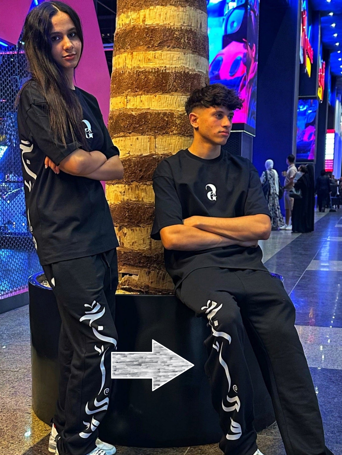 Black Eagle Cotton Pants - بنطالون